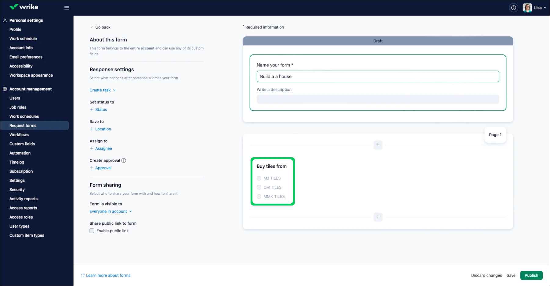 Wrike Request Forms