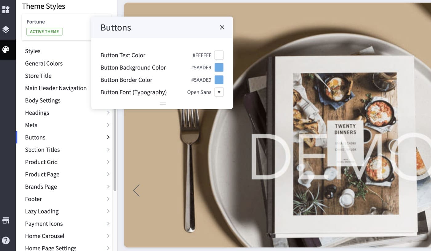 BigCommerce theme styling