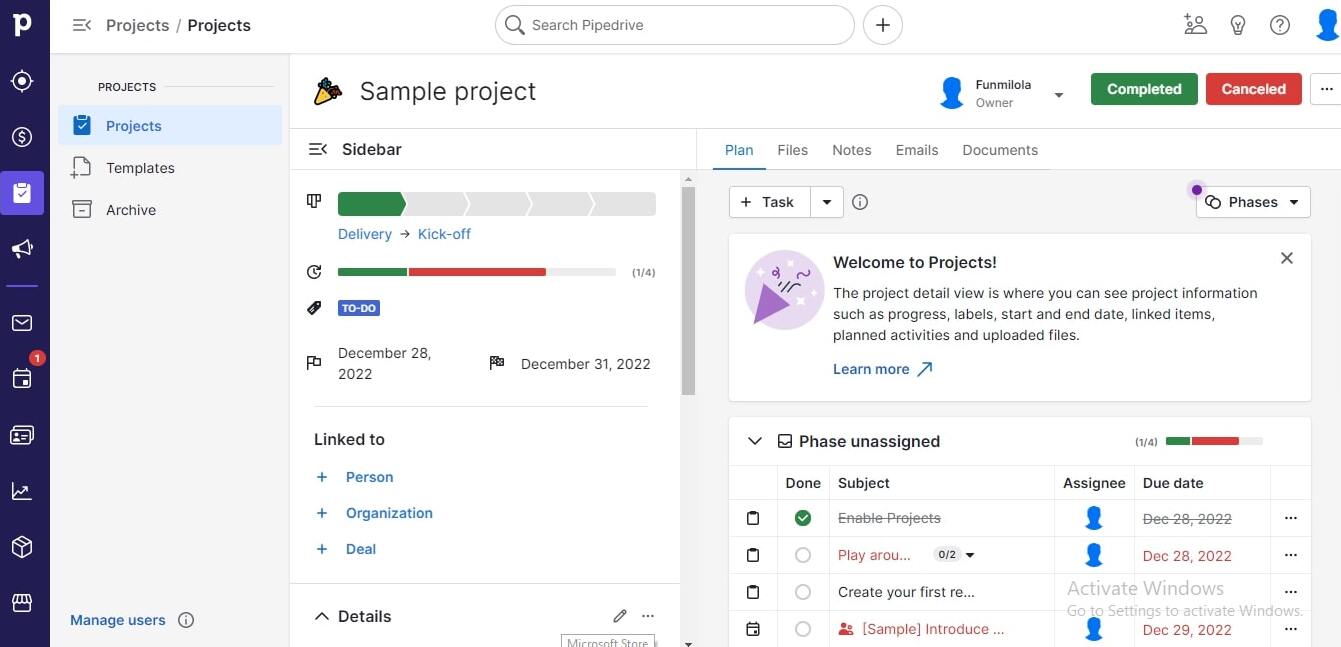 Pipedrive sales pipeline management
