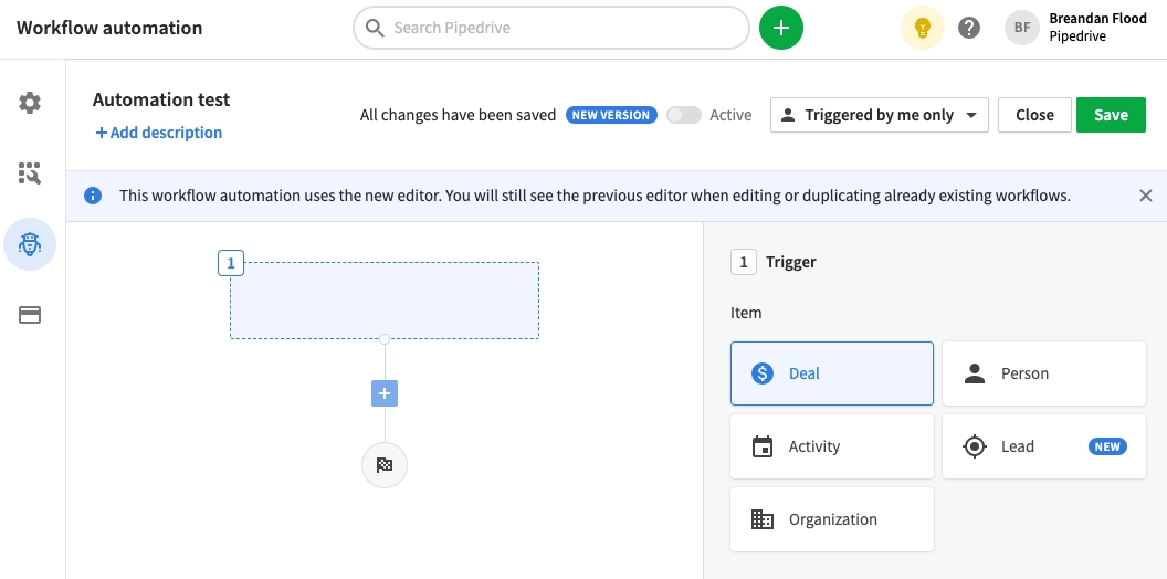 Pipedrive Projects workflow automation 