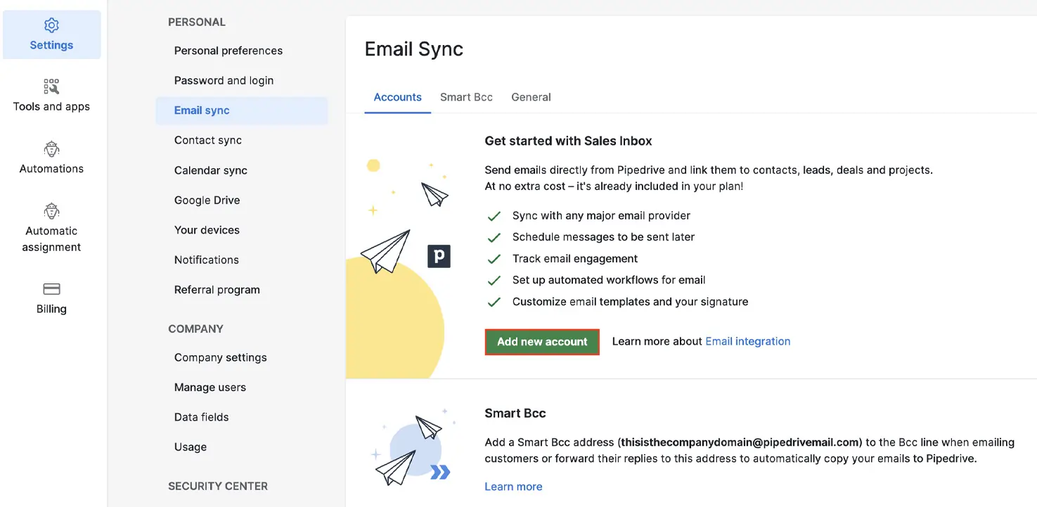 pipedrive Email and Calendar Sync