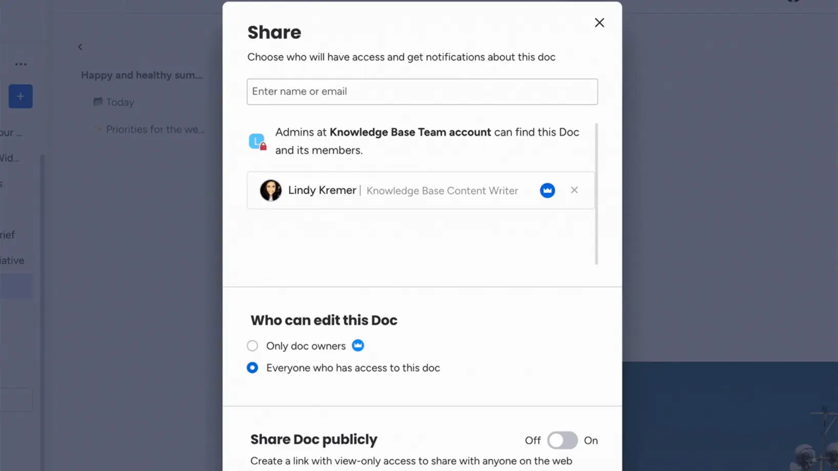 Monday CRM Collaborative Workdocs