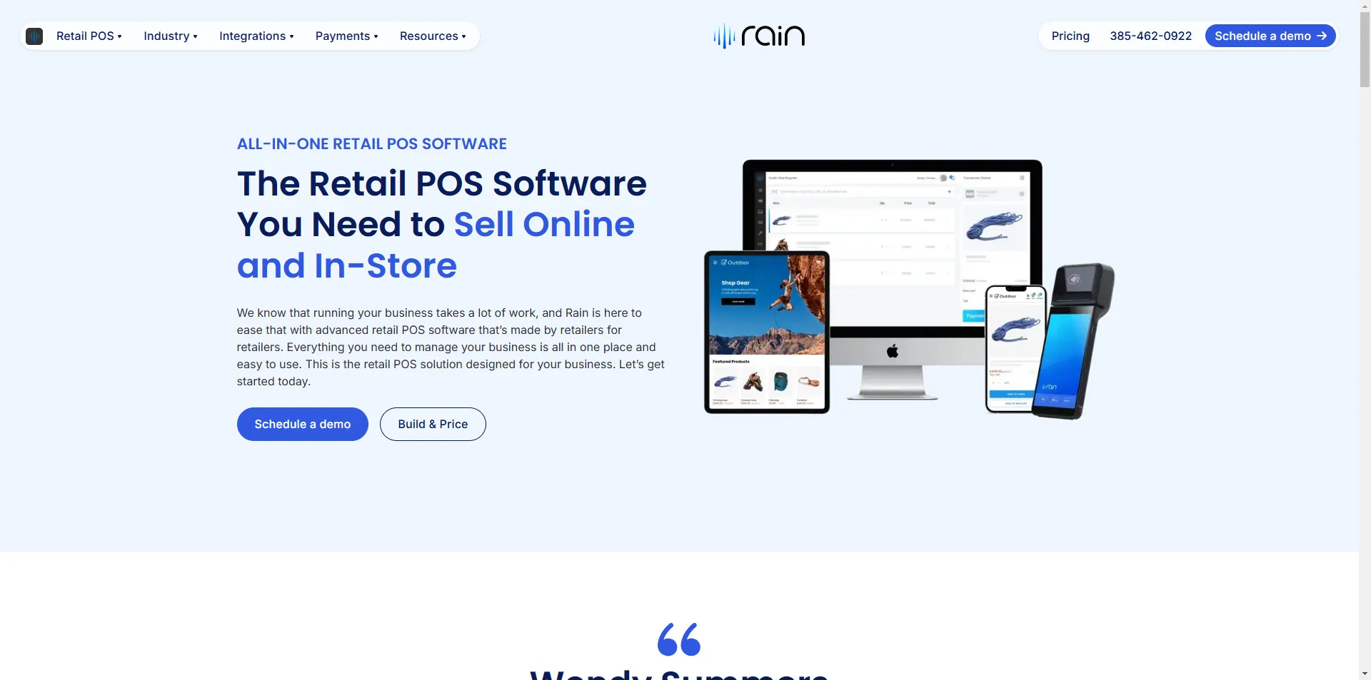 Rain Homepage 