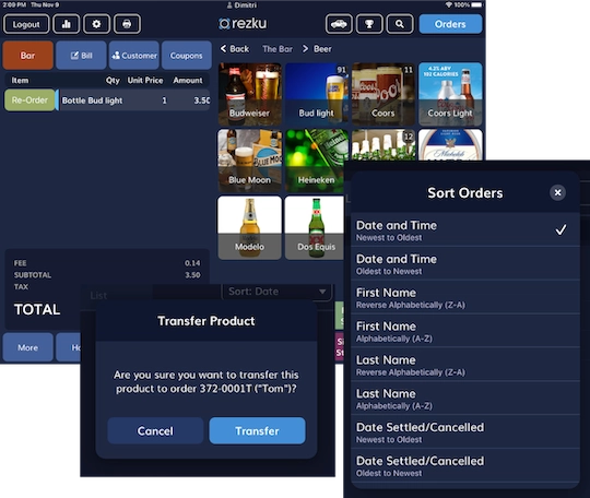 Rezku POS order transfers