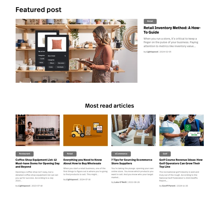 Lightspeed blog