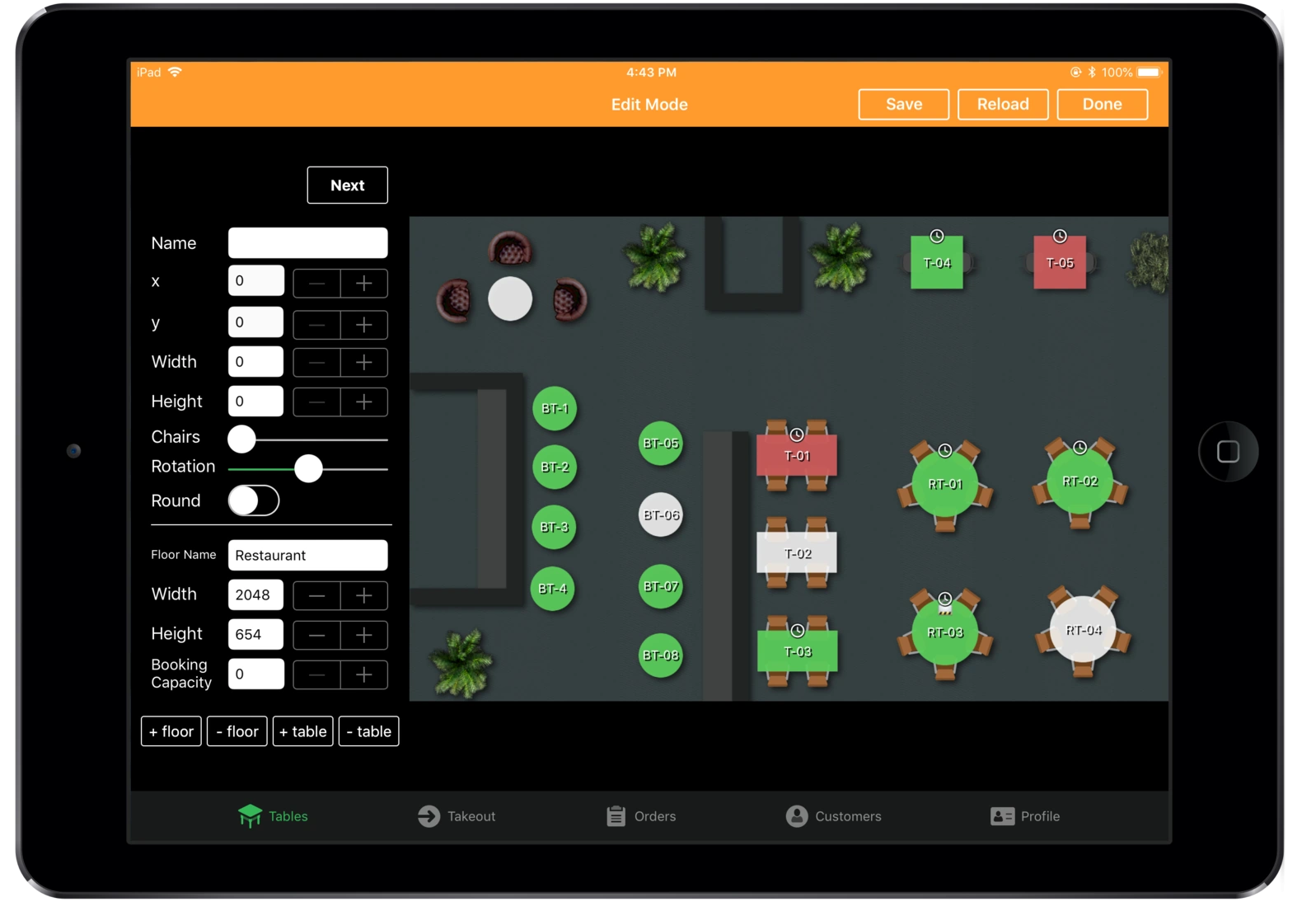 Lightspeed POS floor plan