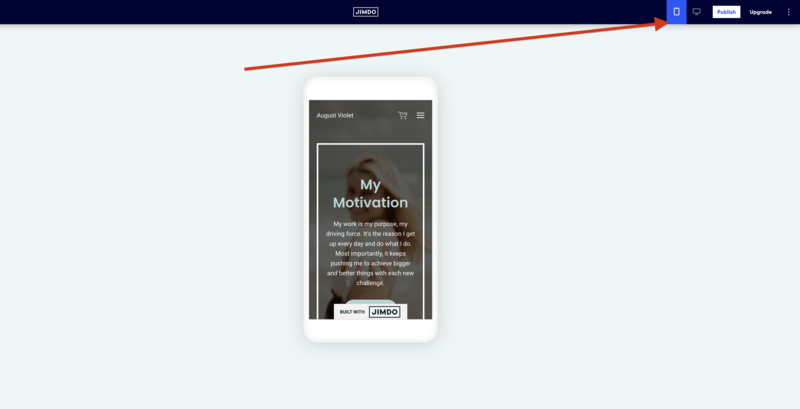 Jimdo mobile responsiveness