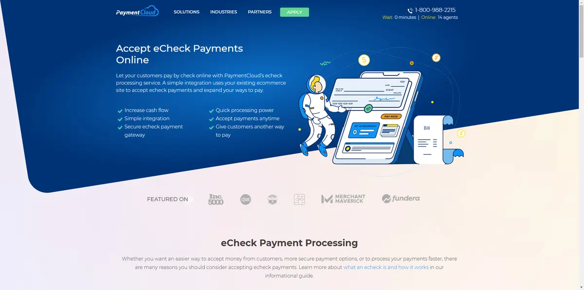 paymentcloud ACH and Electronic Check Processing