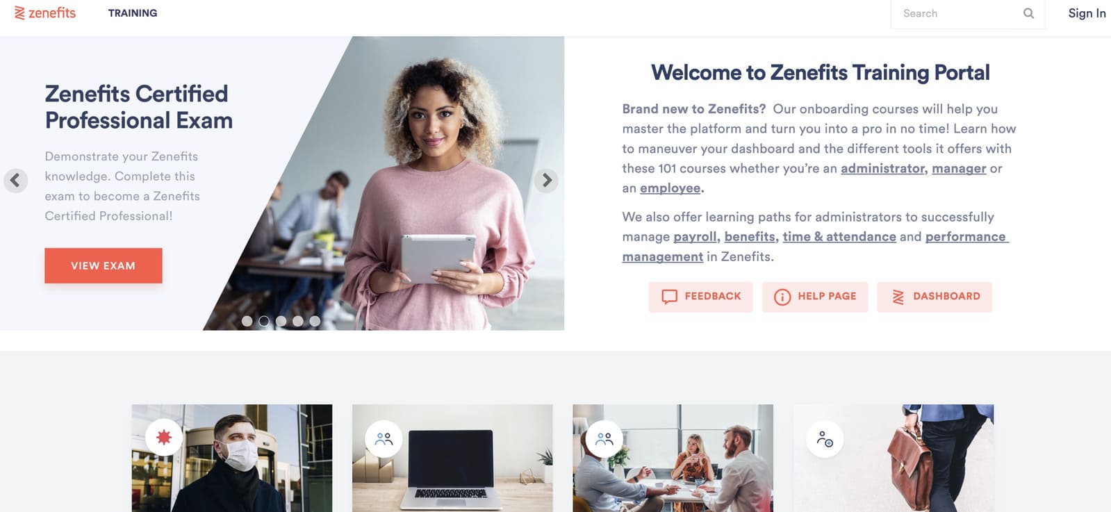 Zenefits Training Portal