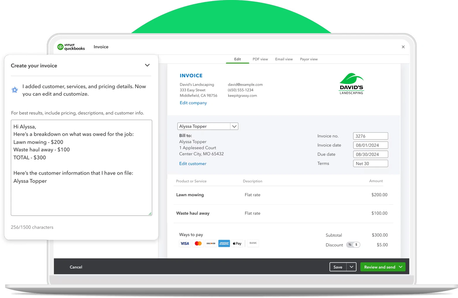 Quickbooks Customer Quoting