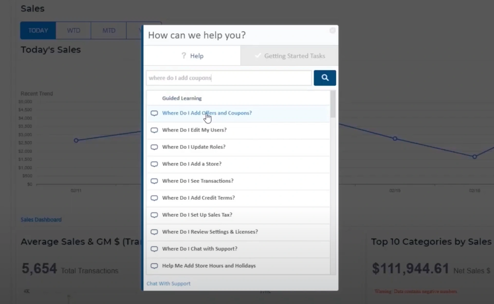 Epicor POS platform assistance