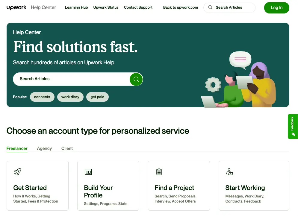 Upwork customer support