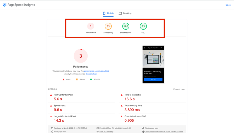 Square performance result