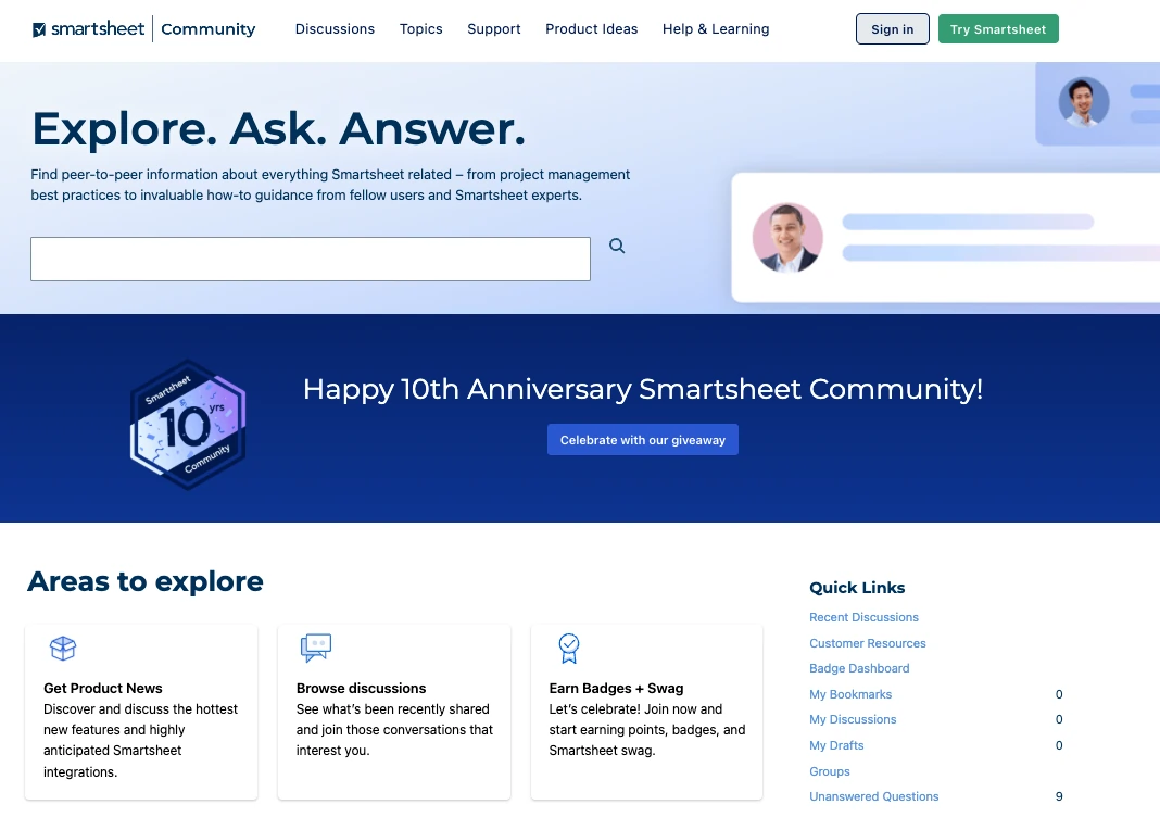 Smartsheet community
