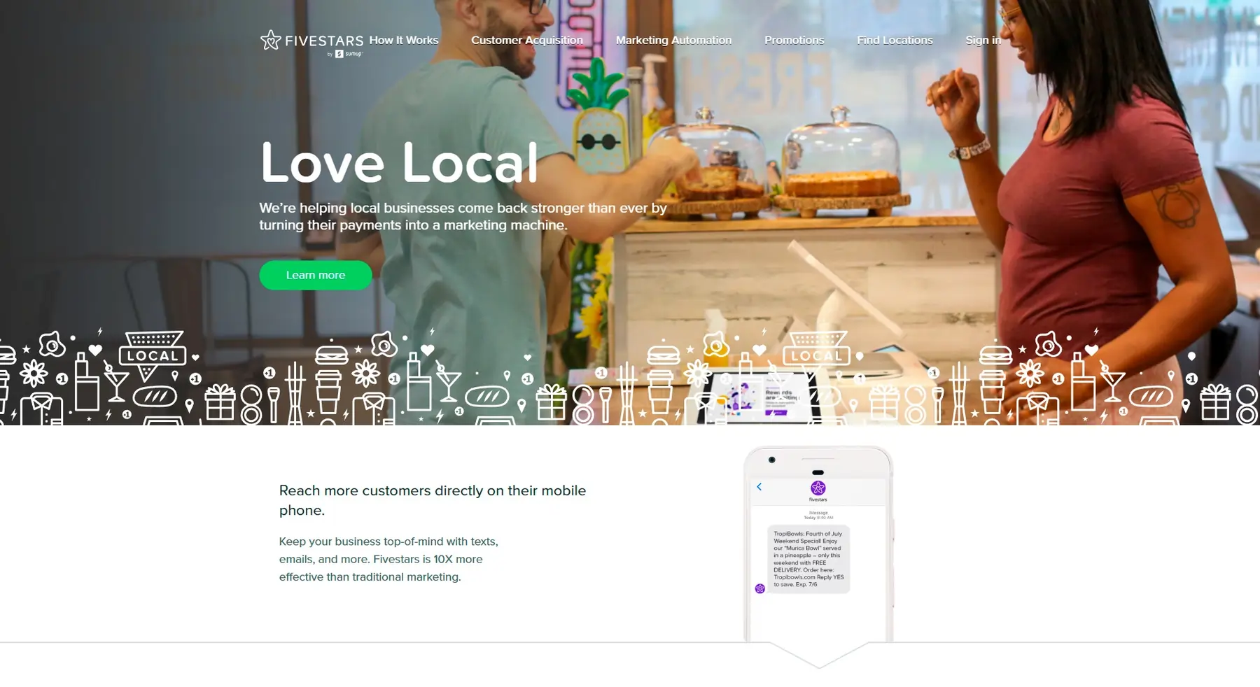 Fivestars homepage 