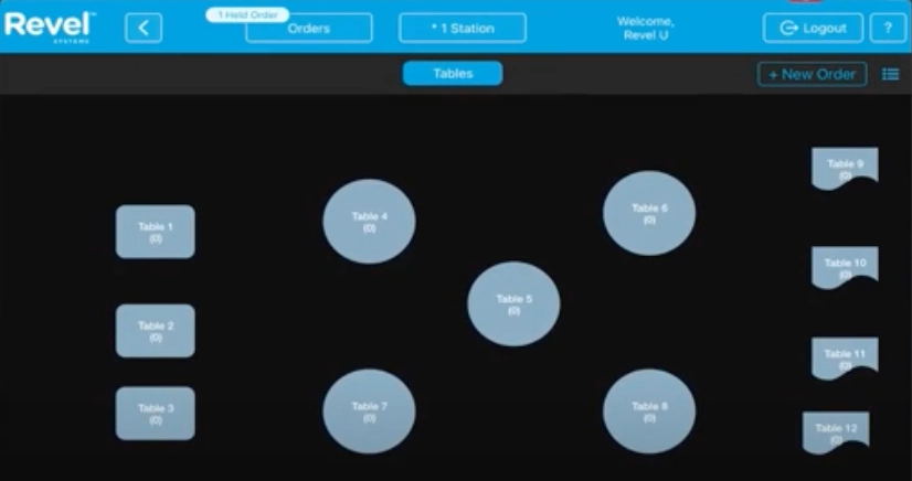 Revel POS table management 