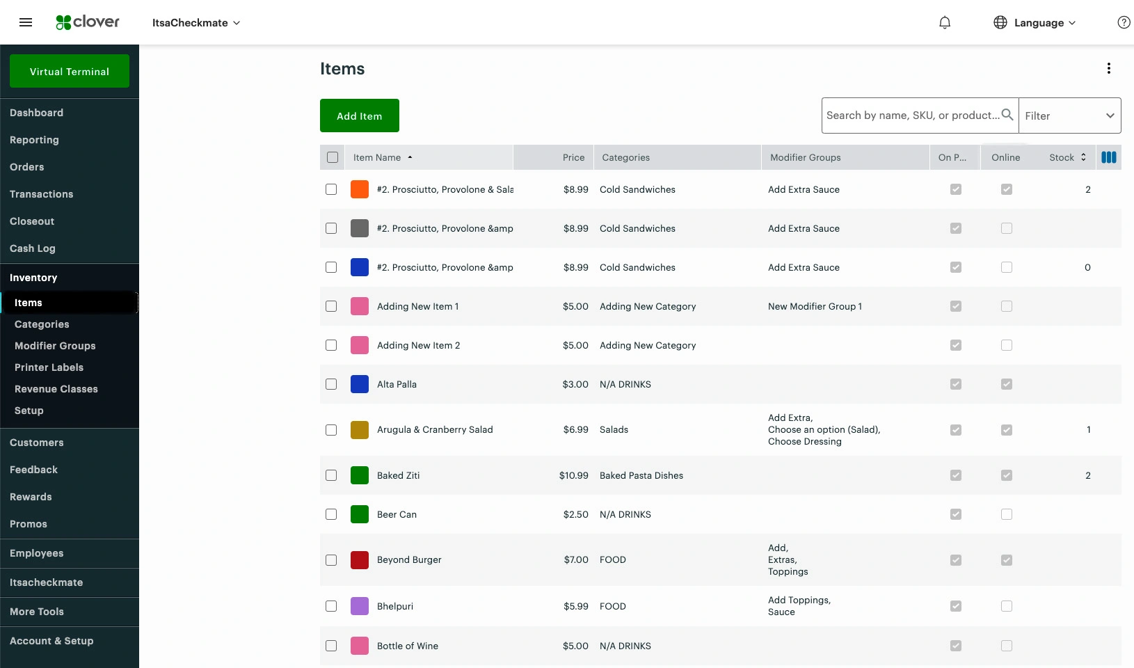 Clover Inventory Management