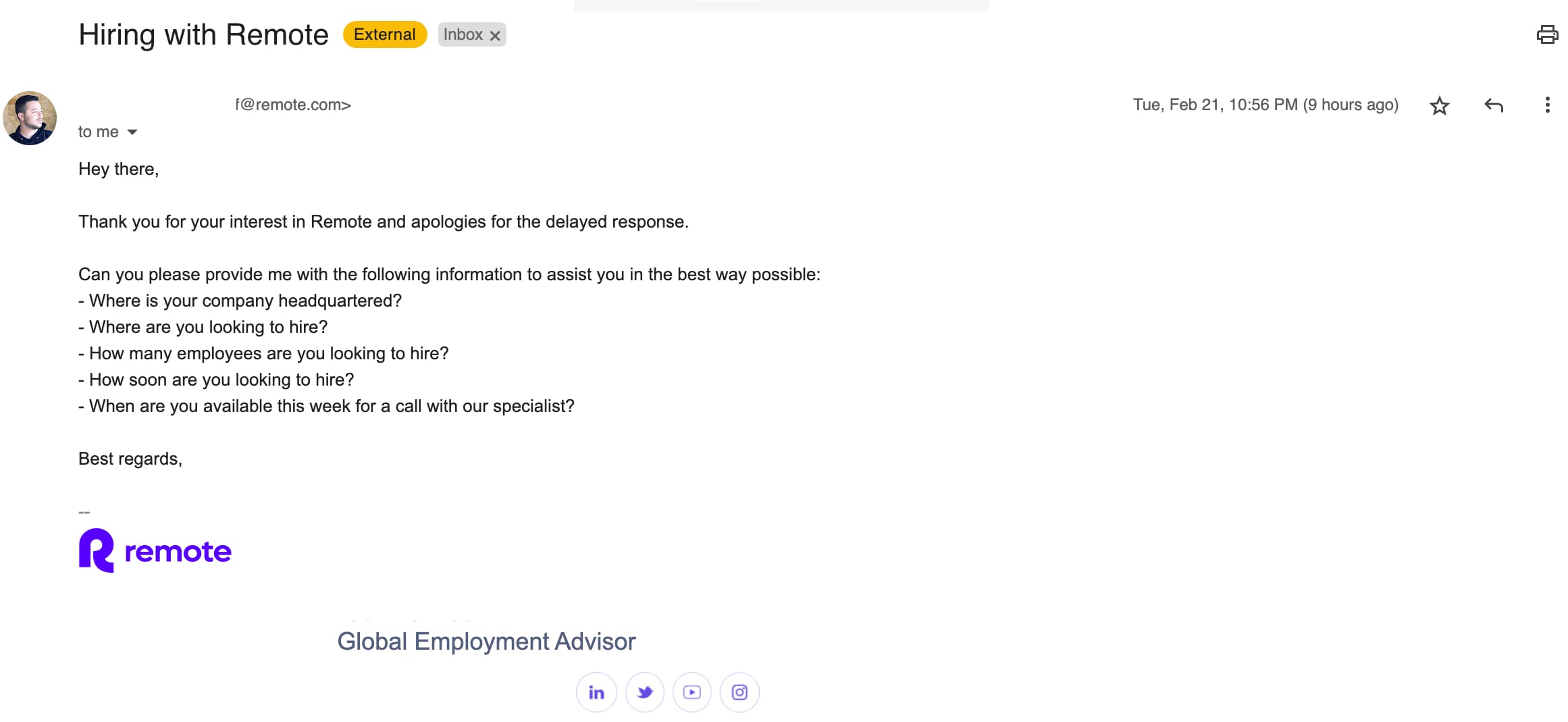 remote Email support