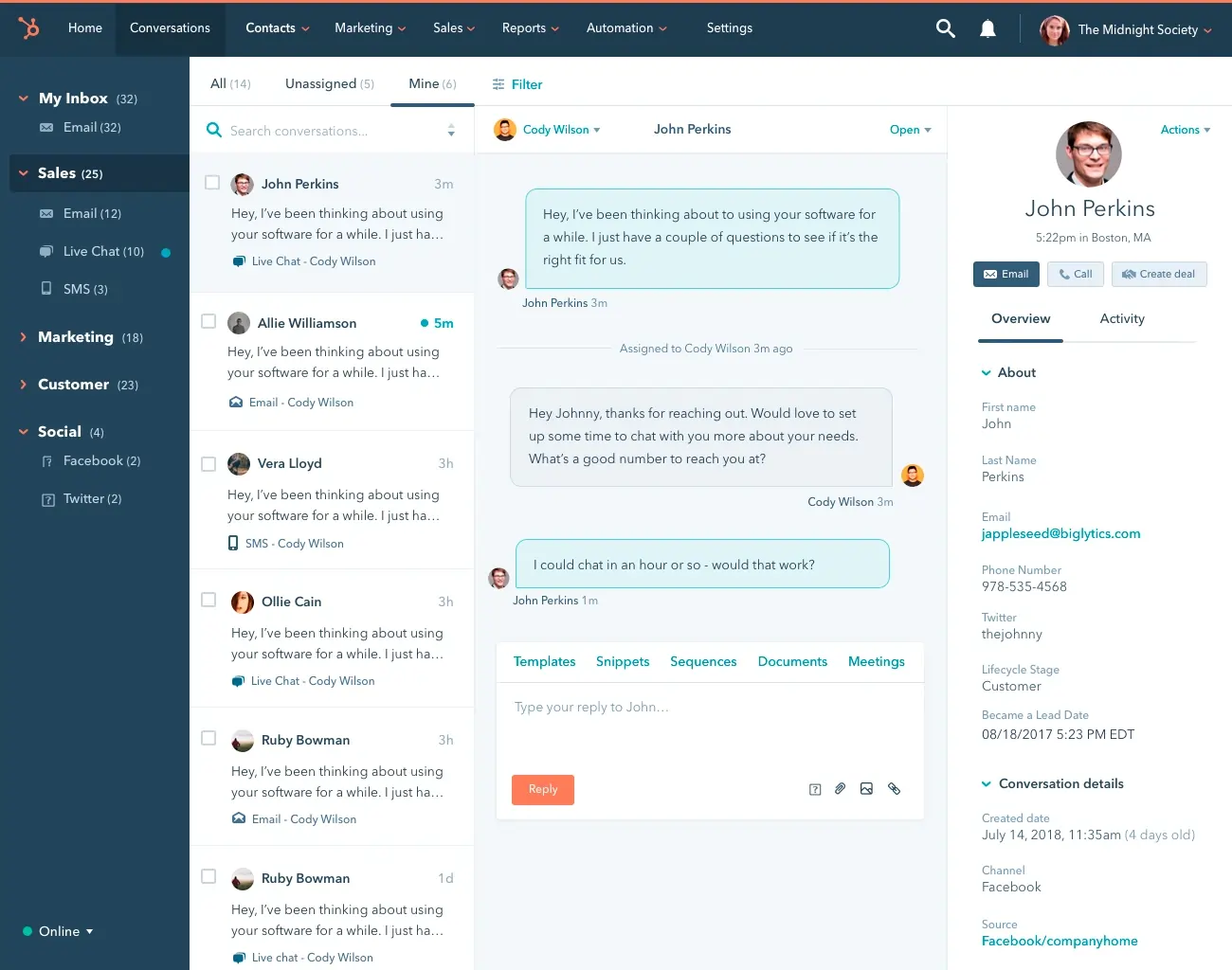 Hubspot Collaboration & Team Communication 