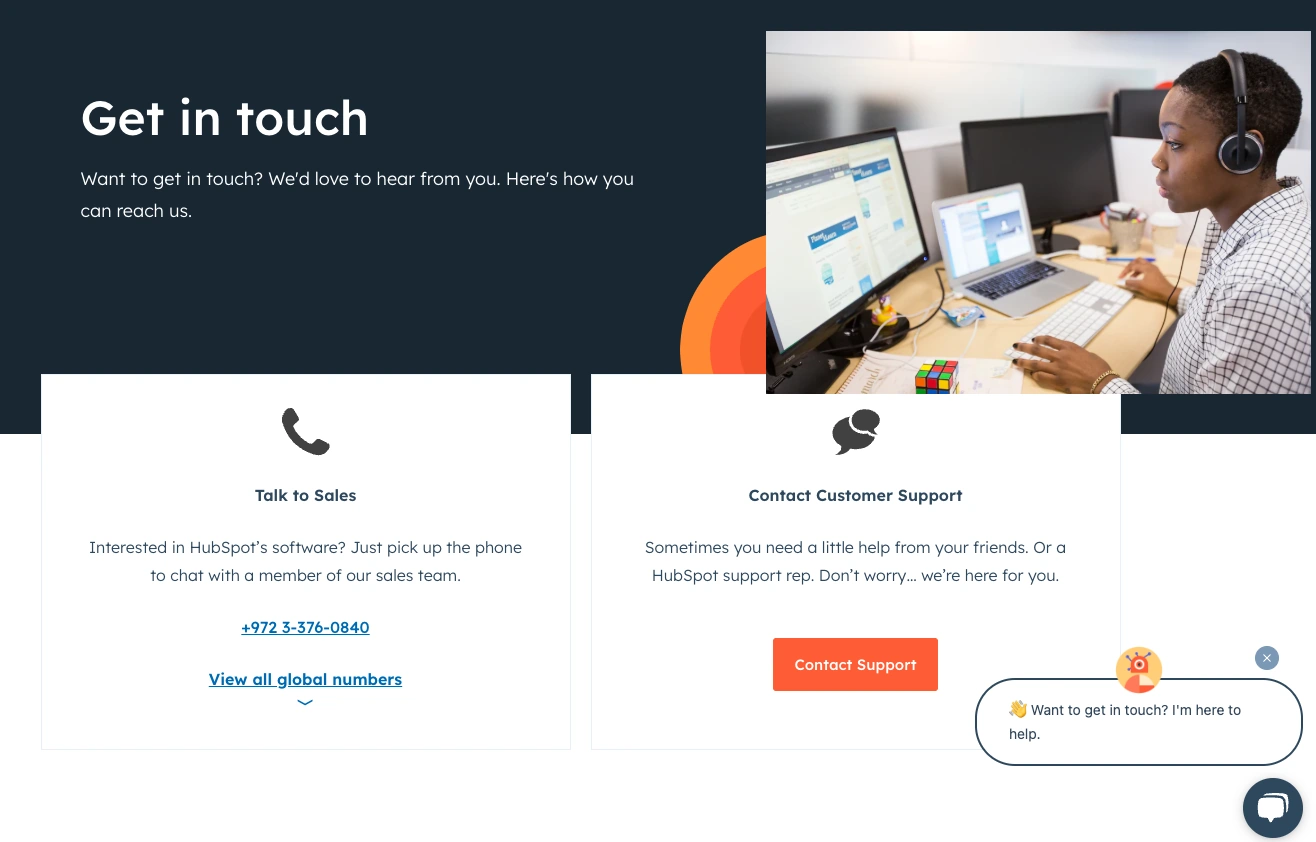 Hubspot customer support