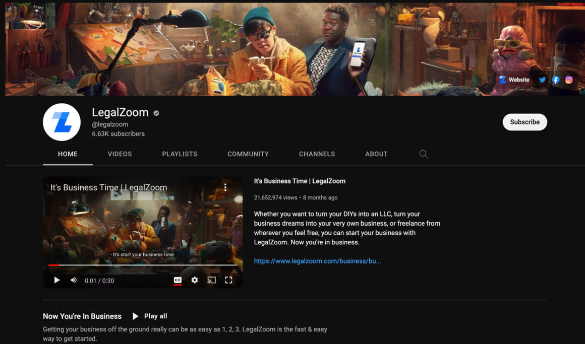 LegalZoom YouTube