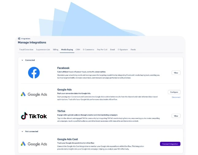 Everflow - manage interactions