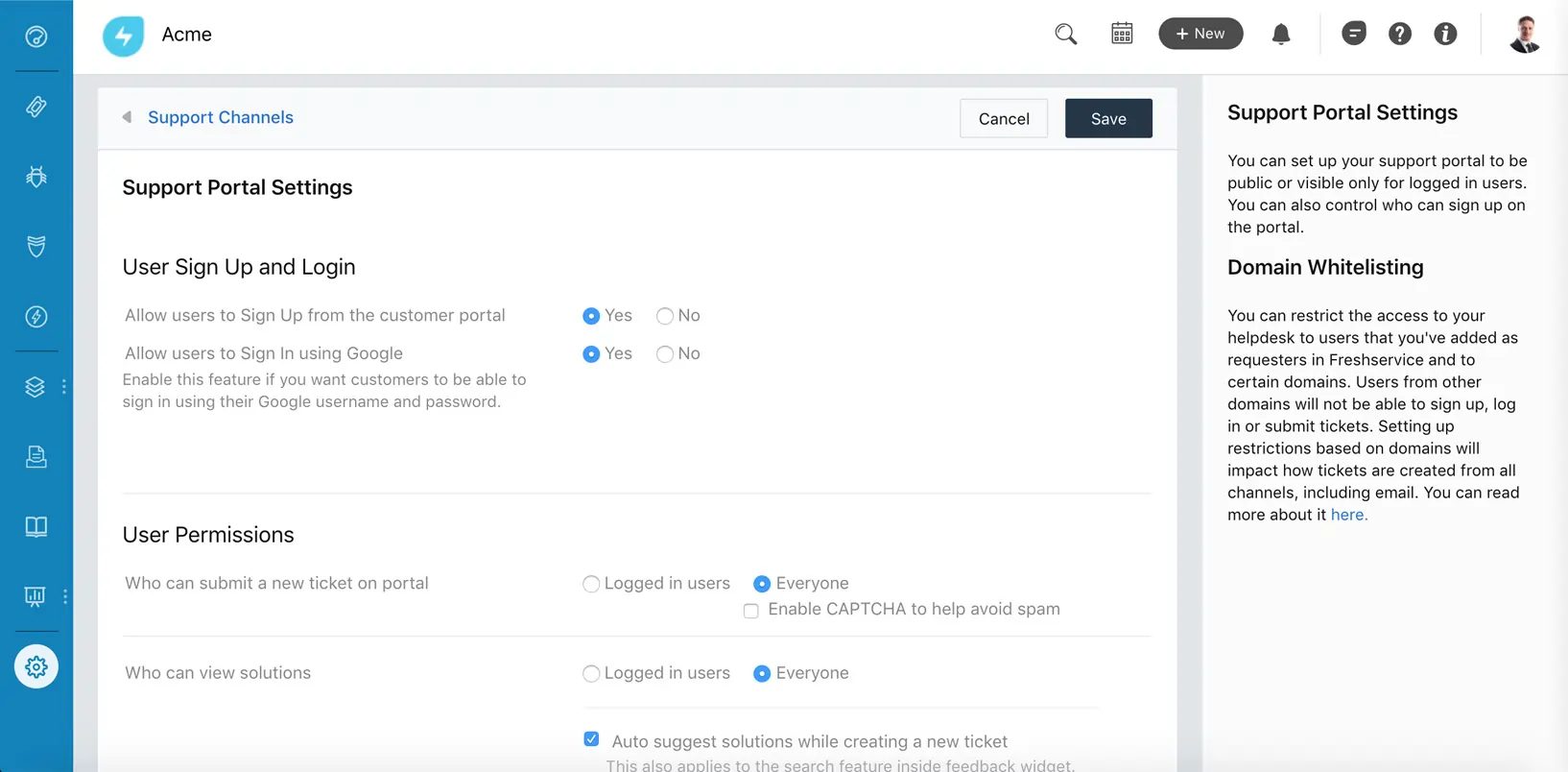 Freshservice Customer Support