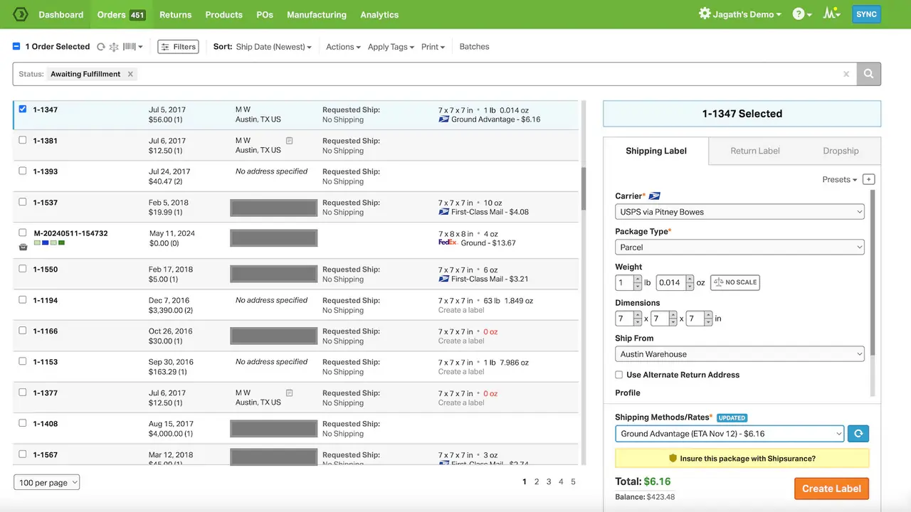 Ordoro Third-party Warehouse Integration for Dropshipping 