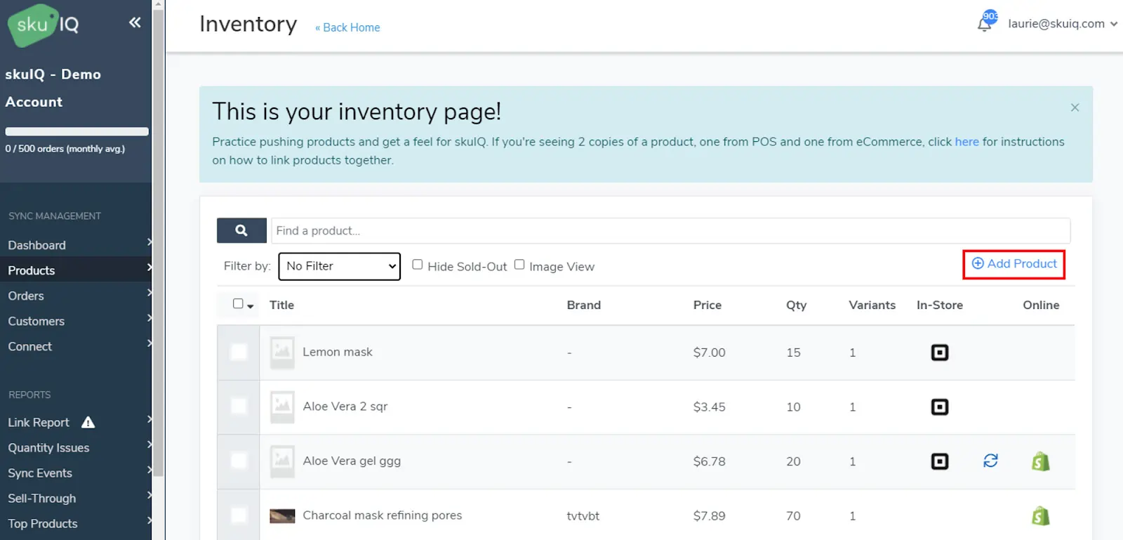 Sku iq Inventory and stock management