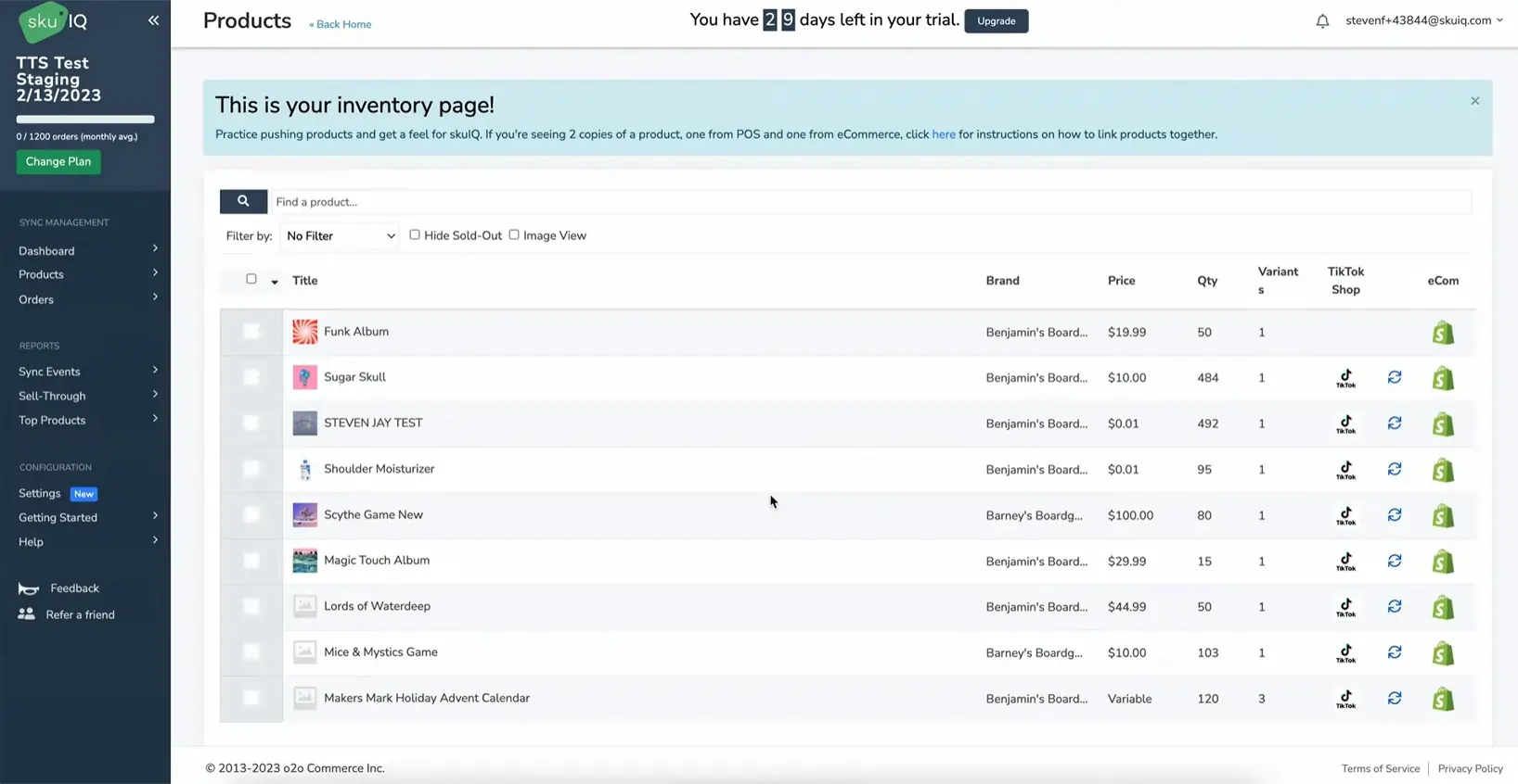 sku iq Management of product catalog