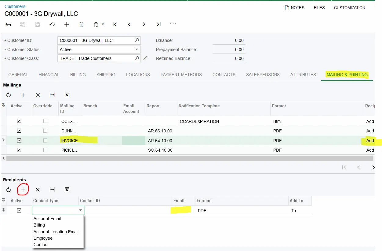 Acumatica Billing & Invoicing 