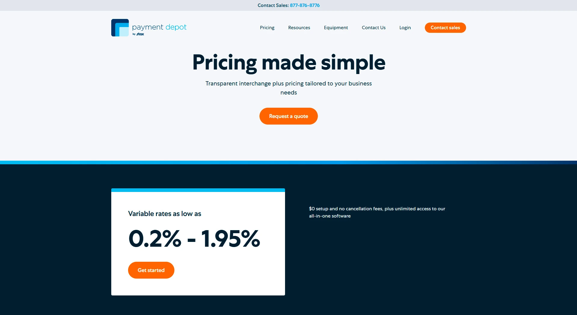 Payment depot Price 