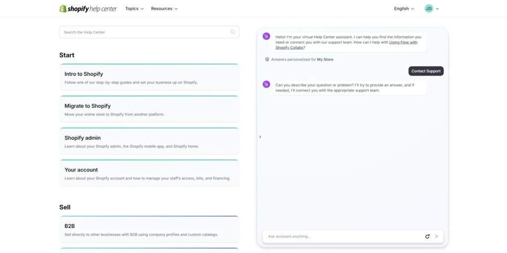 Shopify Help and Support