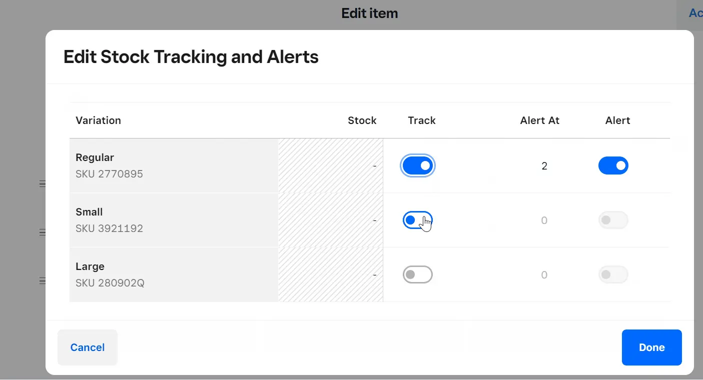 square Smart-Stock Alerts