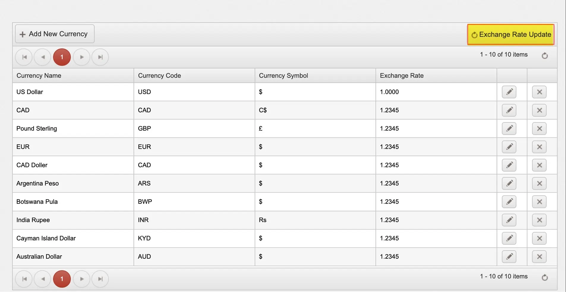 Agiliron Multi-Currency Transactions