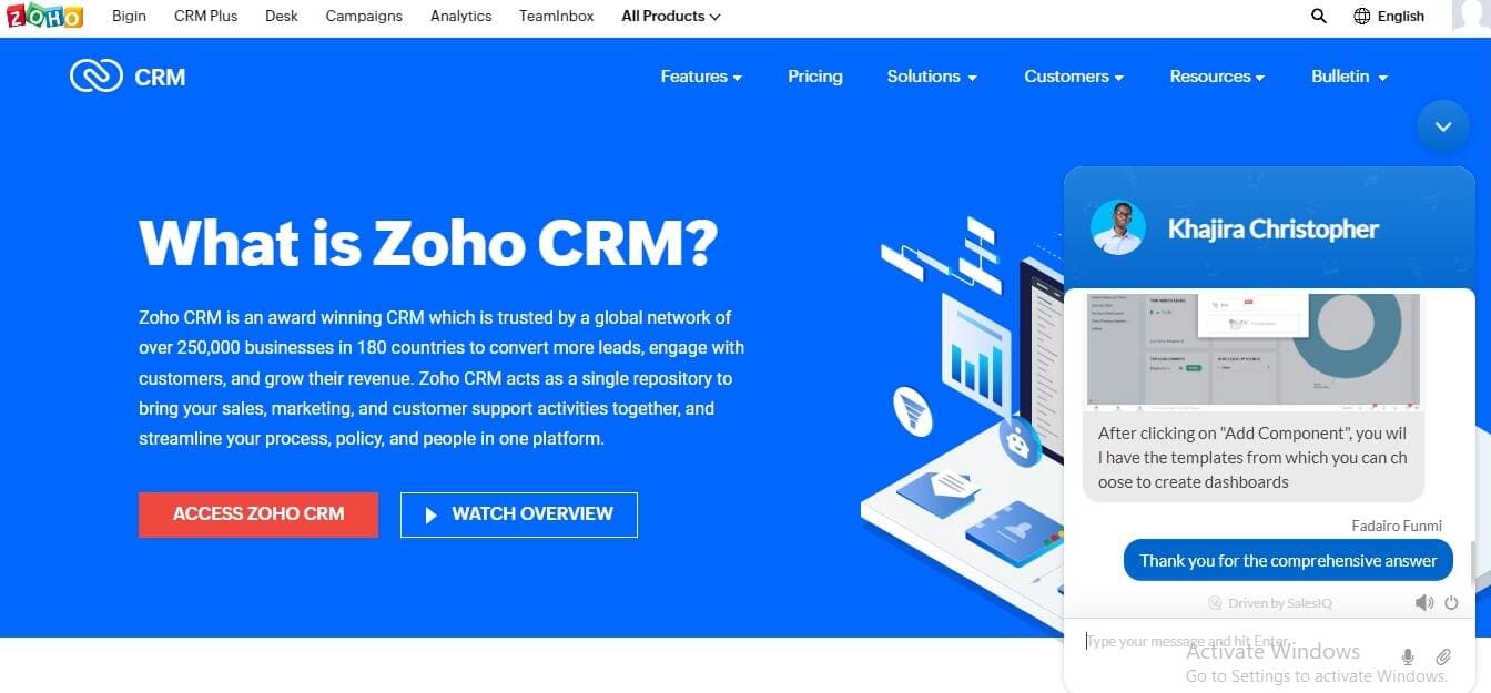 Zoho Live Chat