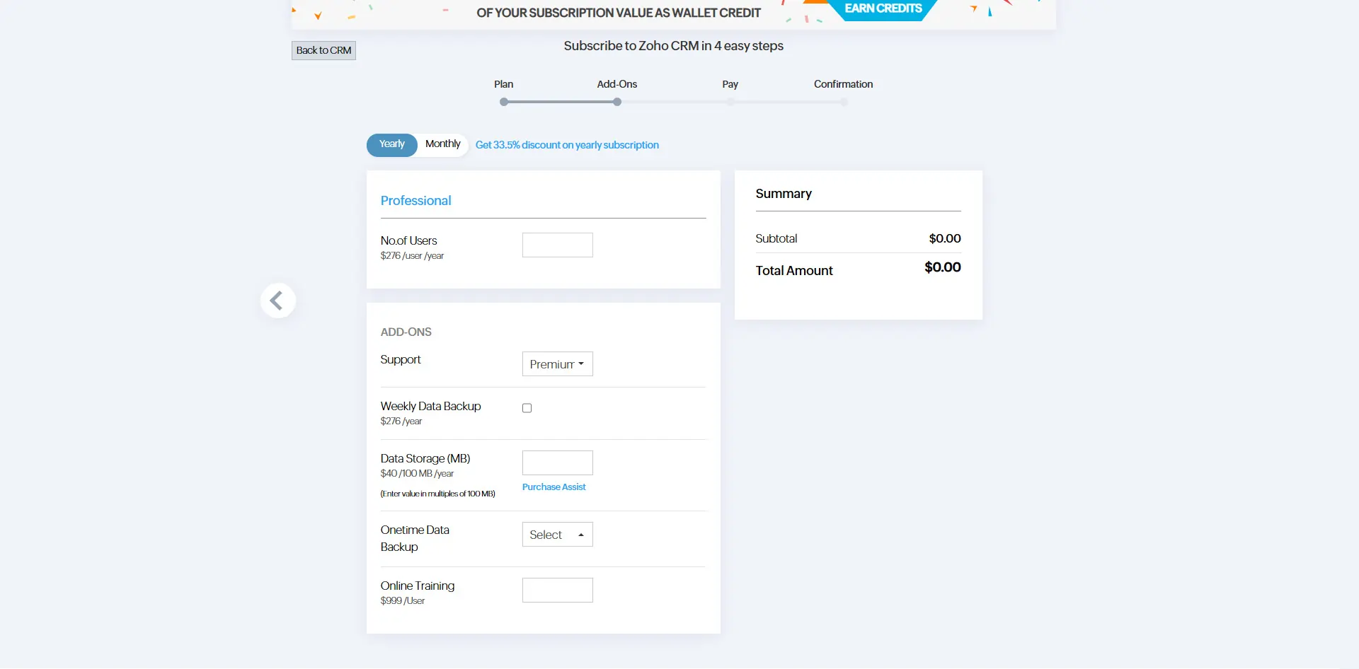 zoho Subscription process 2