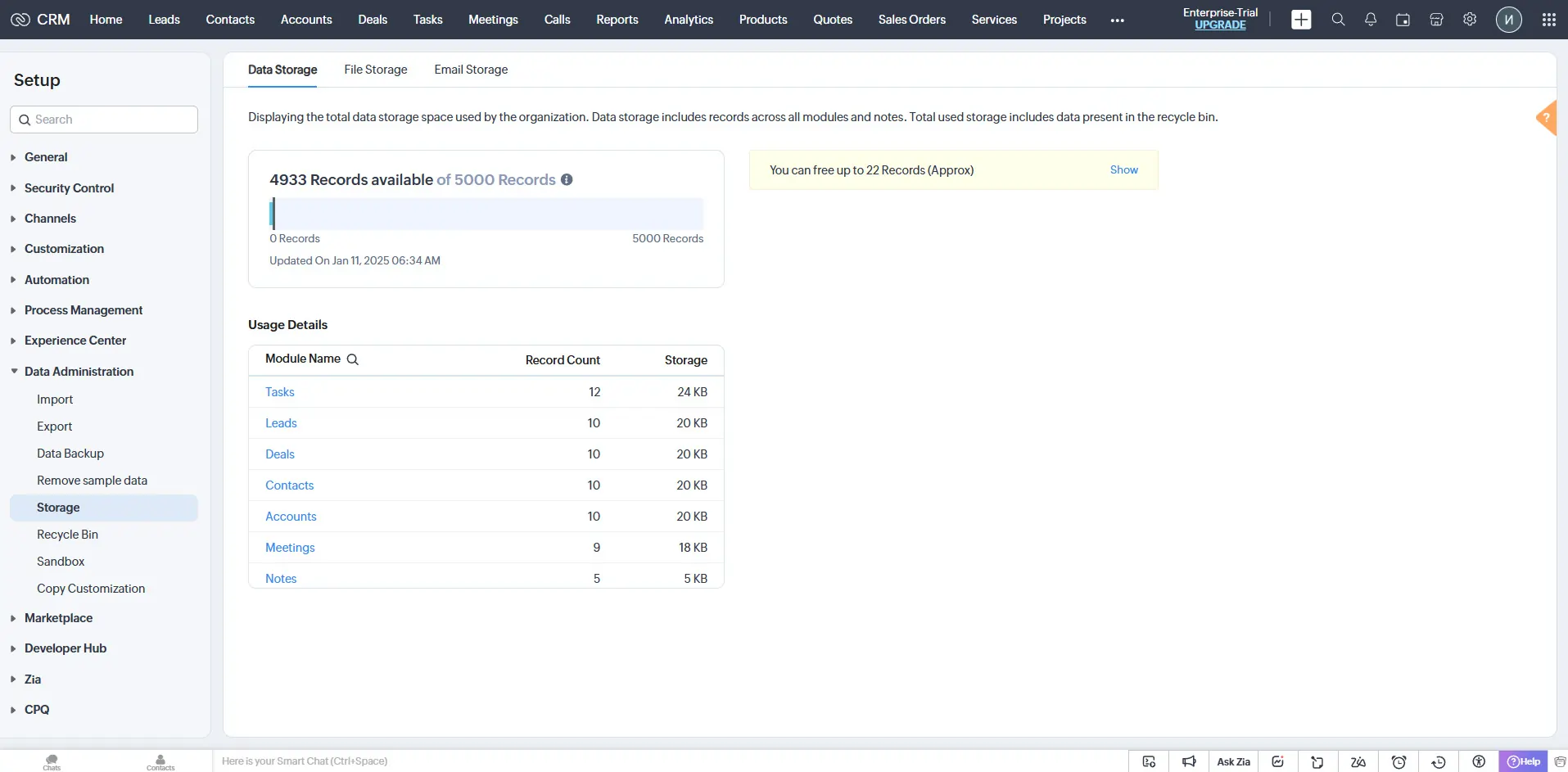 ZOHO Data Administration