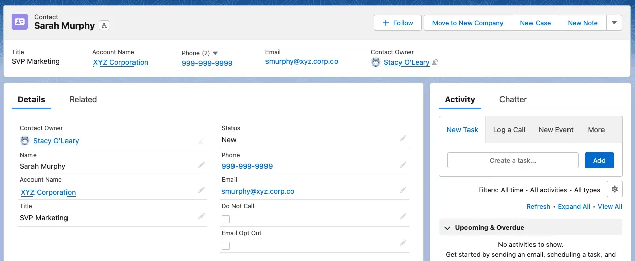 salesforce Account and Contact Management