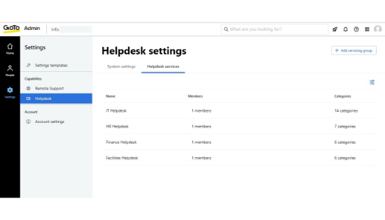 GoTo features helpdesk services