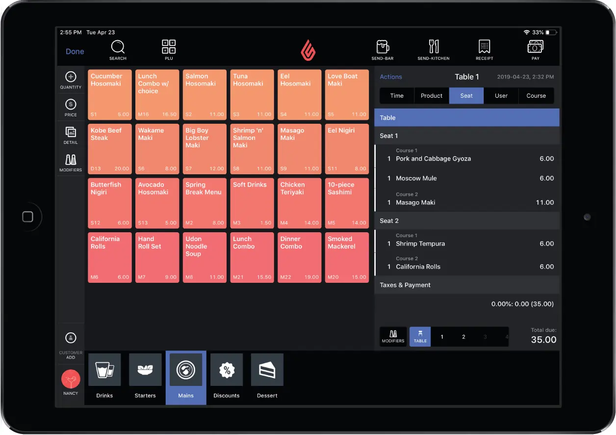 Lightspeed restaurant Software