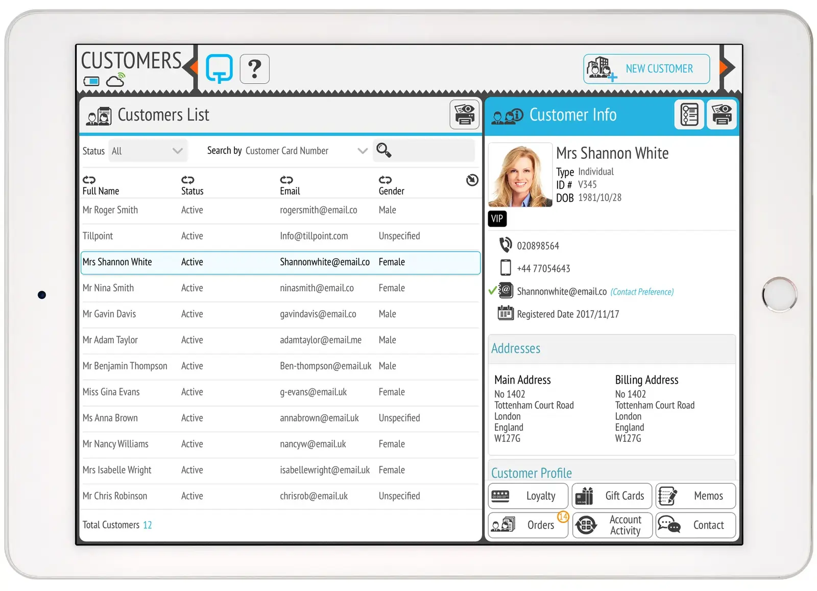 Tillpoint customer data management