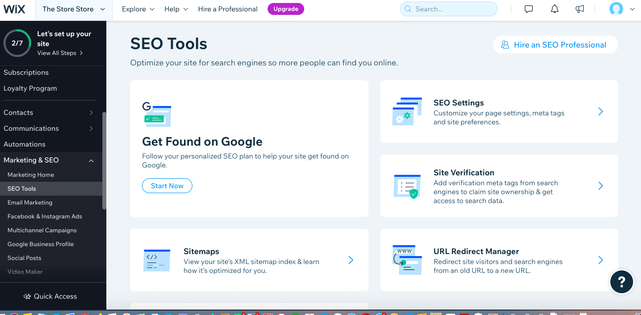 SEO tools on Wix.com