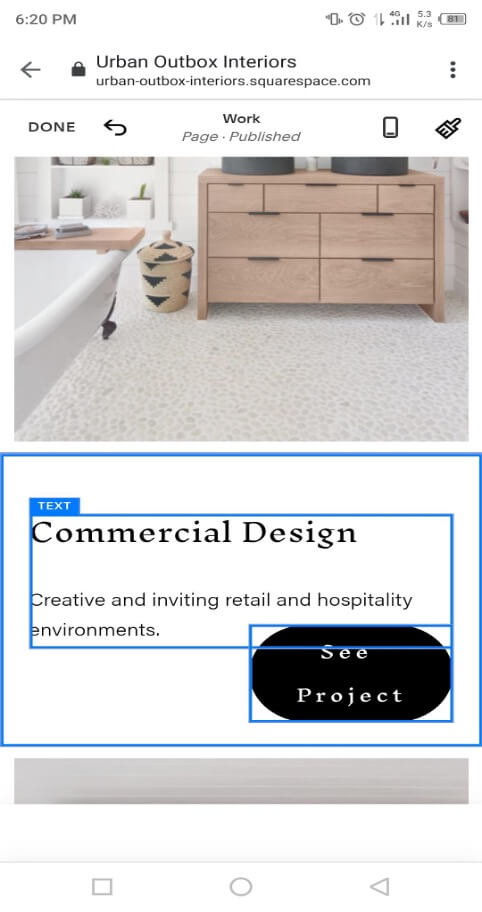 Mobile responsiveness - Squarespace
