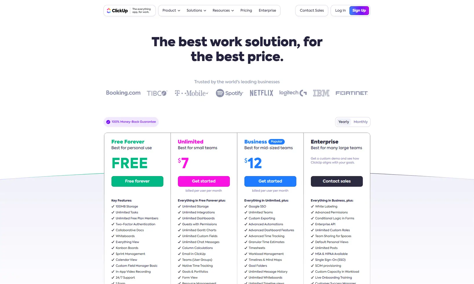 ClickUp Price 