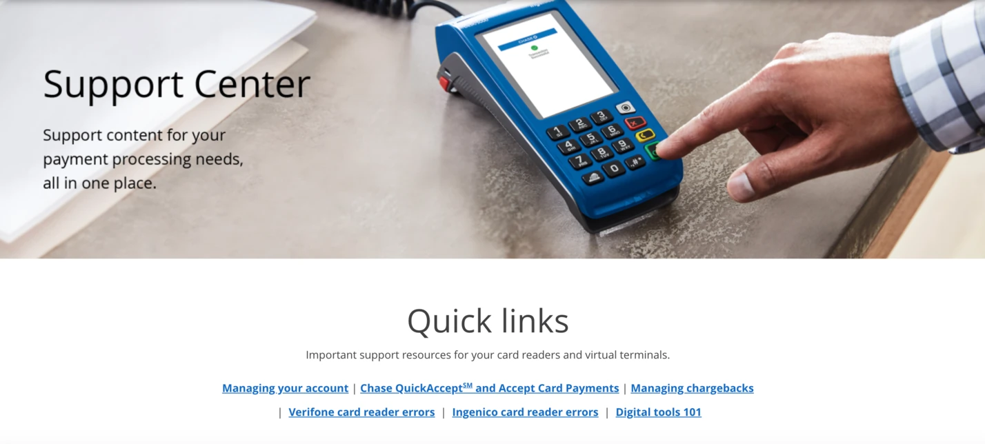 chase merchant services support