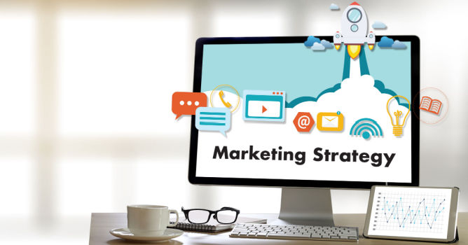 marketing strategy on desktop