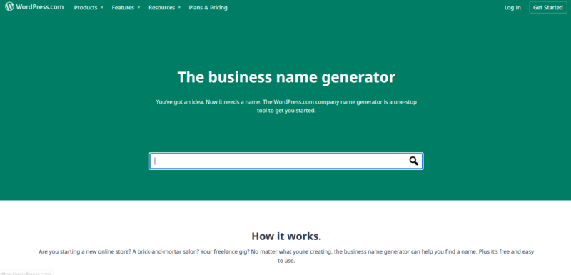 WordPress Business Name generator