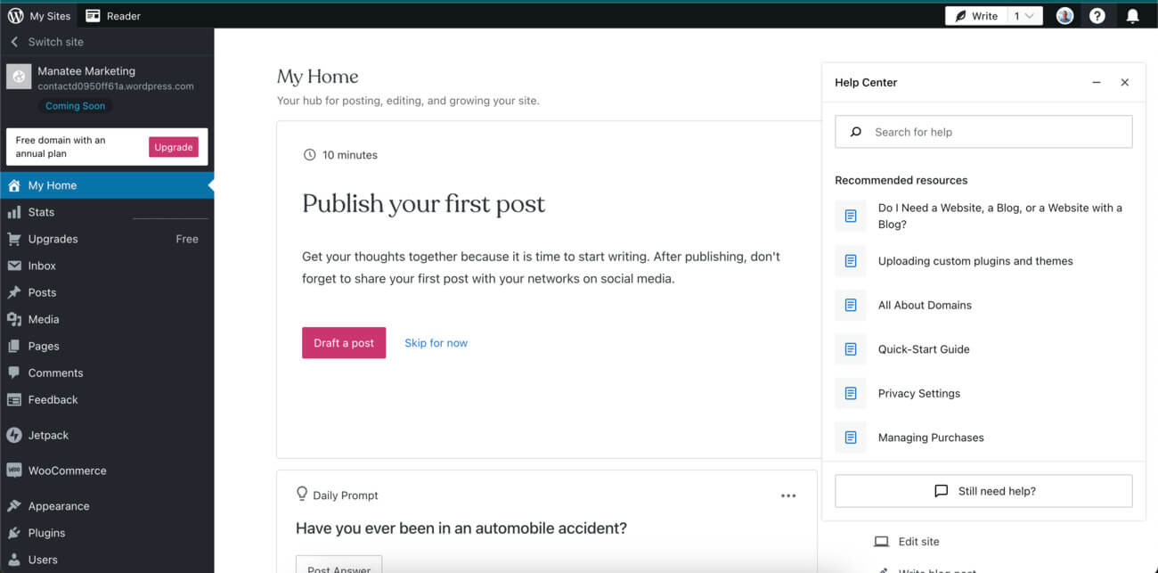 WordPress Support Chatbot