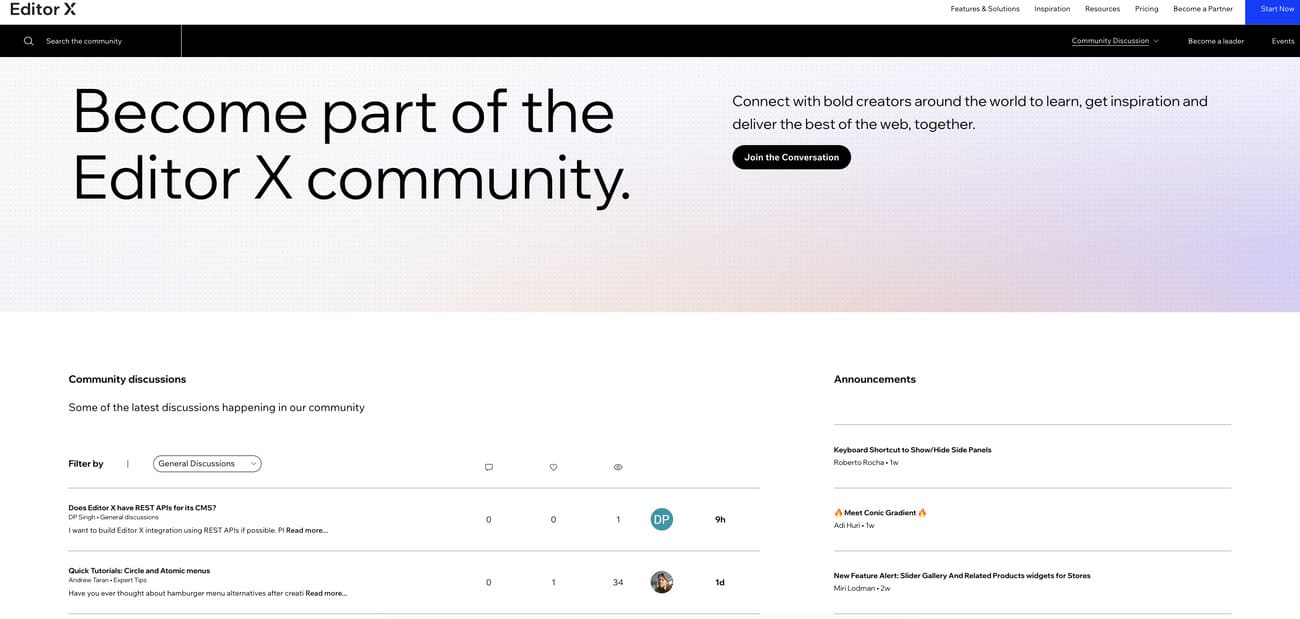 Editor X Community X